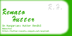 renato hutter business card